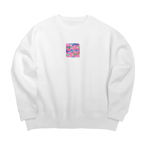 サメだシャーク Big Crew Neck Sweatshirt