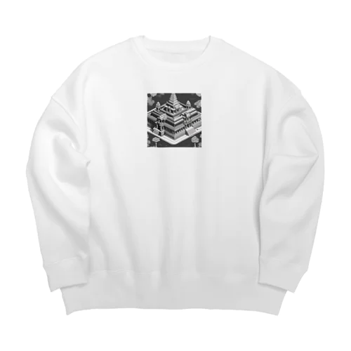 有名な観光スポットイメージ画像：アンコールワット（カンボジア） Big Crew Neck Sweatshirt