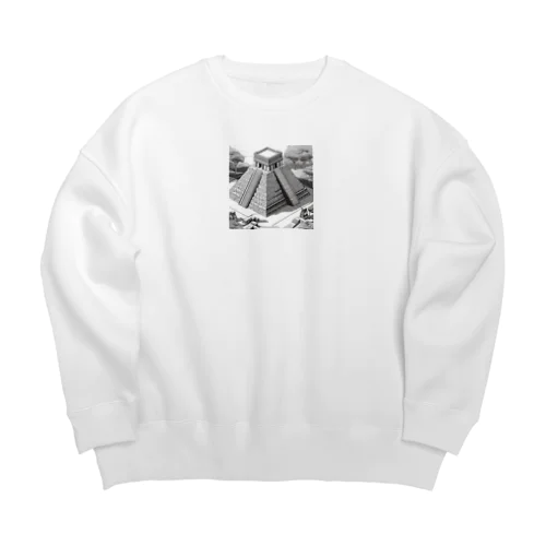  有名な観光スポットイメージ画像：チチェン・イッツァ（メキシコ） Big Crew Neck Sweatshirt