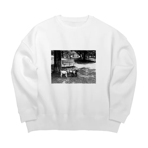 トイプードルのぽんず♂ Big Crew Neck Sweatshirt