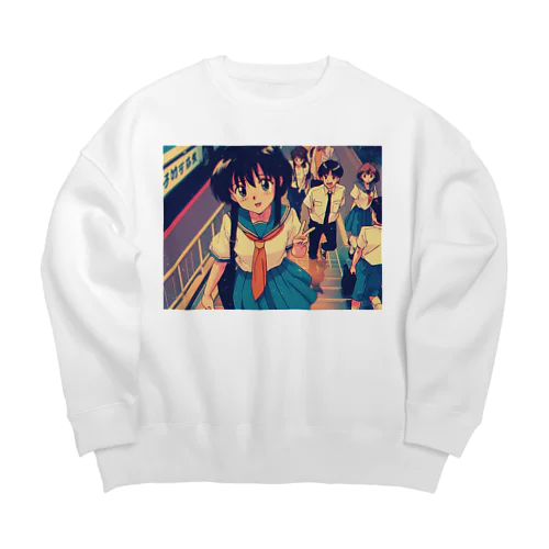 「超獣伝説ジルガイム」| 90s J-Anime "Super Beast Legend Zilgaim"  Big Crew Neck Sweatshirt