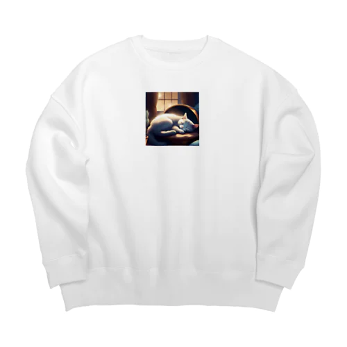 ねむりねこ Big Crew Neck Sweatshirt