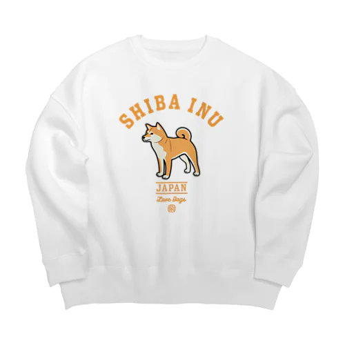 Love❤️Dogs（柴犬・赤） Big Crew Neck Sweatshirt