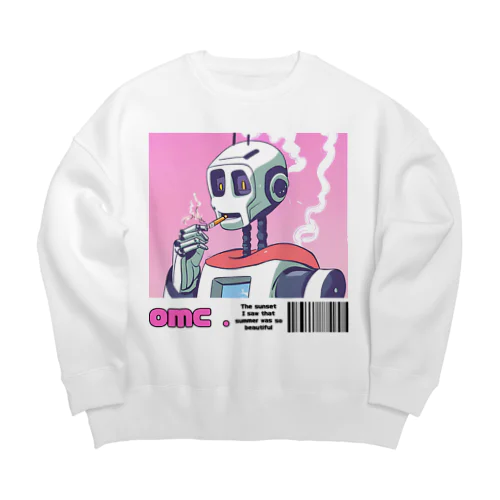 一服ロボットさん Big Crew Neck Sweatshirt