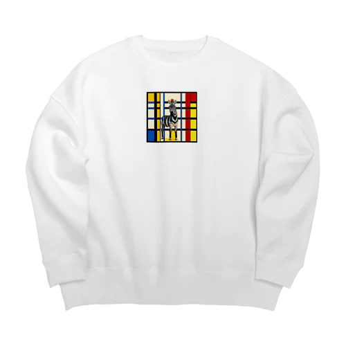 ゼブラ柄 Big Crew Neck Sweatshirt