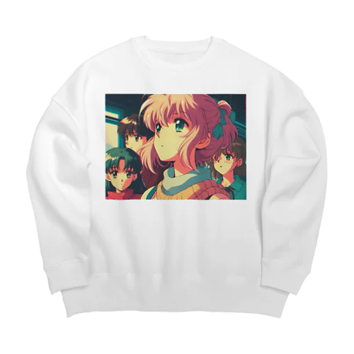 「OVA 地球最後の冬休み」| 90s J-Anime "OVA The Last Winter Vacation on Earth" Big Crew Neck Sweatshirt