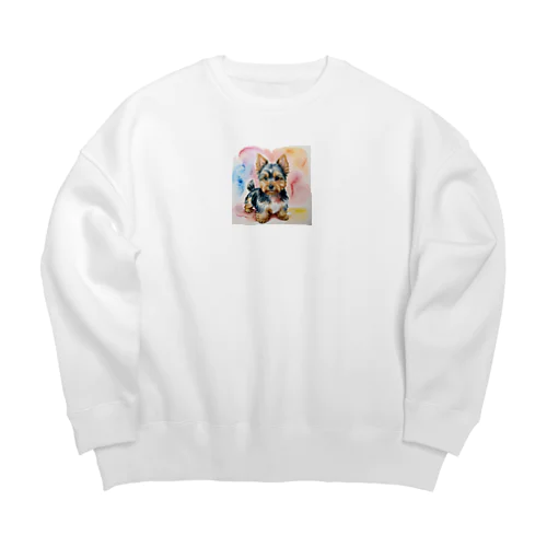 かわいいヨークシャテリアグッズ Big Crew Neck Sweatshirt