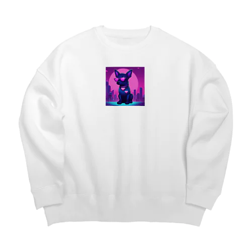 ファッションドッグ・ピンク Big Crew Neck Sweatshirt