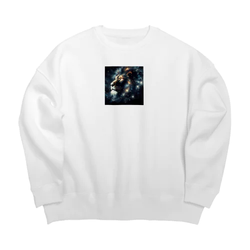 星屑のライオン Big Crew Neck Sweatshirt