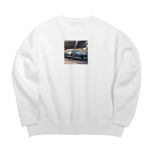 未来の車に乗りたいかい Big Crew Neck Sweatshirt