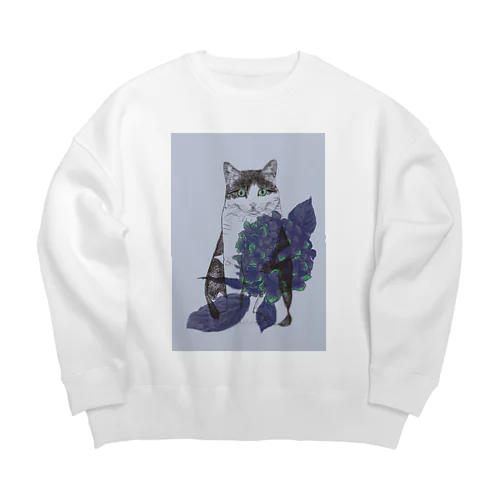 梅雨のみやこ Big Crew Neck Sweatshirt