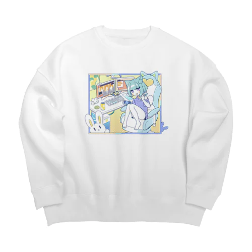 1周年記念(一緒に遊ぼ！) Big Crew Neck Sweatshirt