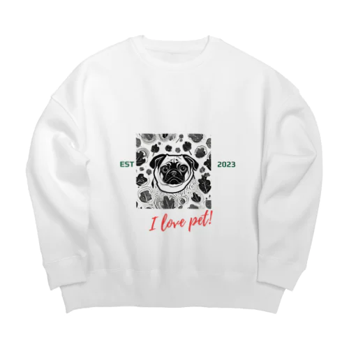 Dog　ペット好き⑤ Big Crew Neck Sweatshirt