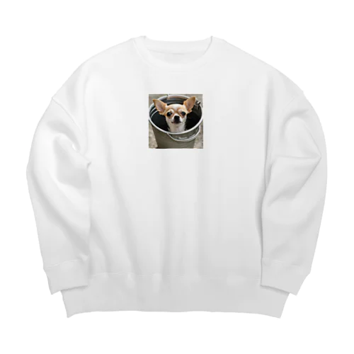 バケツに入ったチワワ Big Crew Neck Sweatshirt