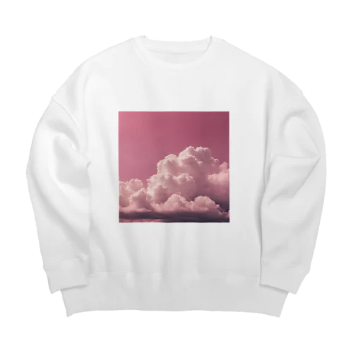 ピンク空☁️ Big Crew Neck Sweatshirt