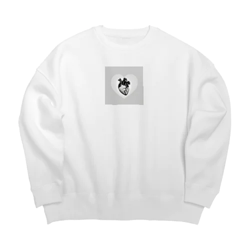 平和な心臓 Big Crew Neck Sweatshirt