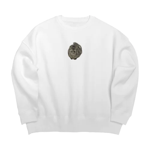 ポイント猫 Big Crew Neck Sweatshirt