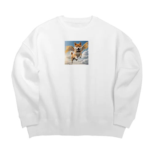 天使の柴犬 Big Crew Neck Sweatshirt