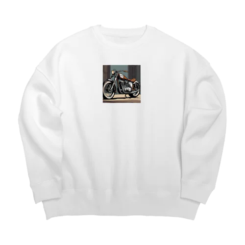 クラッシクなバイクのグッツ Big Crew Neck Sweatshirt