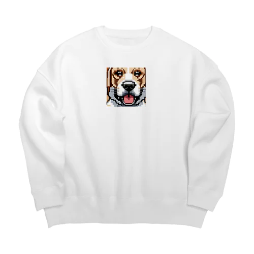 ピクセルアートのかわいいゴールデンレトリーバー Big Crew Neck Sweatshirt