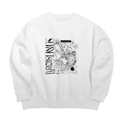 2周年記念グッズ黒 Big Crew Neck Sweatshirt