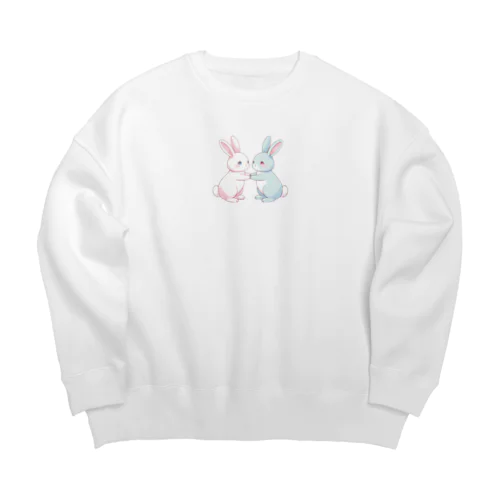 ゆるふわうさぎ Big Crew Neck Sweatshirt