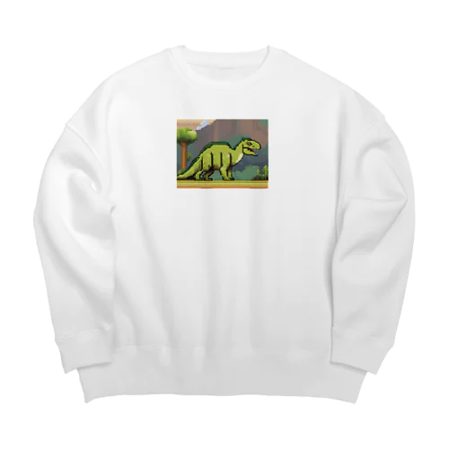 恐竜⑭ Big Crew Neck Sweatshirt