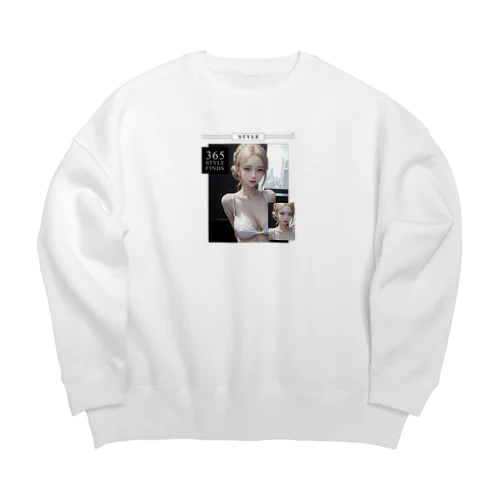 美女 図鑑（期待） Big Crew Neck Sweatshirt