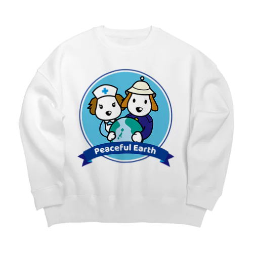 Peaceful Earth Big Crew Neck Sweatshirt