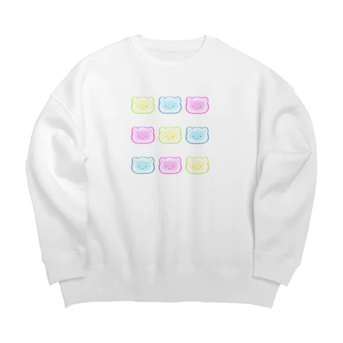 つるねこパターン Big Crew Neck Sweatshirt