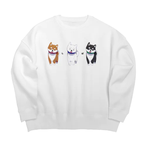 3色柴犬 Big Crew Neck Sweatshirt