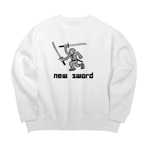 新しい刀が嬉しい忍者 Big Crew Neck Sweatshirt