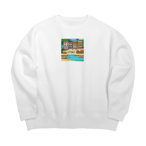 海のリゾート Big Crew Neck Sweatshirt