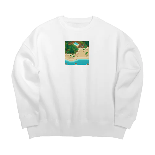 美しいビーチ Big Crew Neck Sweatshirt