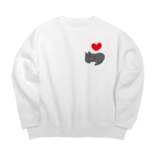 l love クロネコ Big Crew Neck Sweatshirt