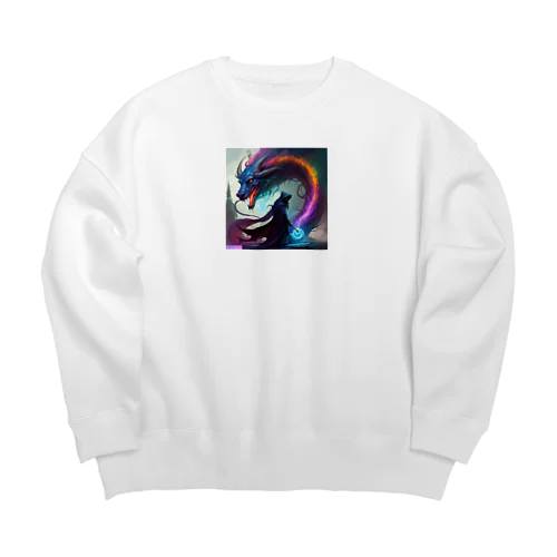 ドラゴンと魔法使い Big Crew Neck Sweatshirt