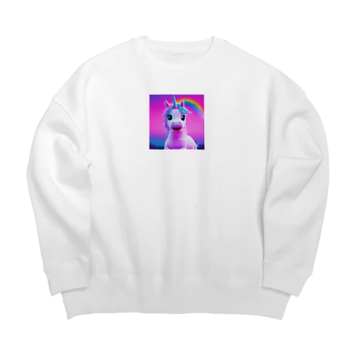 わたしミライから来たユニ Big Crew Neck Sweatshirt