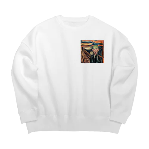 おっさんサラリーマンの叫び Big Crew Neck Sweatshirt