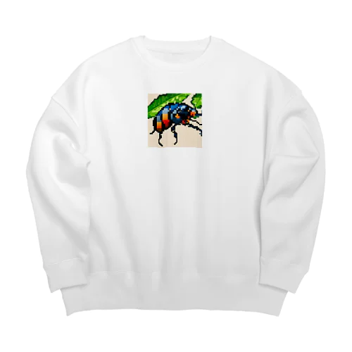 架空のカブトムシ Big Crew Neck Sweatshirt