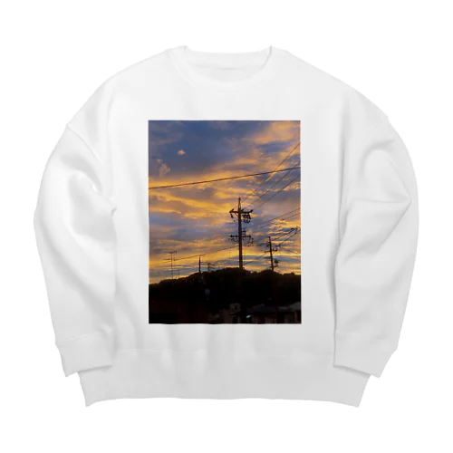 夕焼け Big Crew Neck Sweatshirt