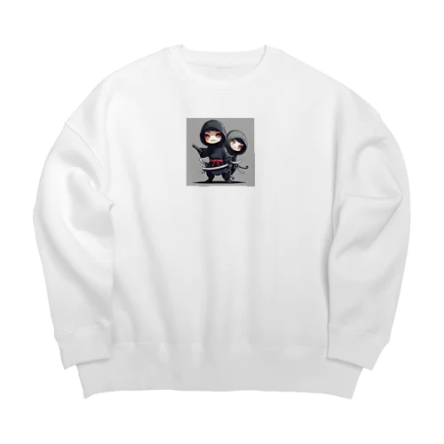 愛くるしい忍者グッズ Big Crew Neck Sweatshirt