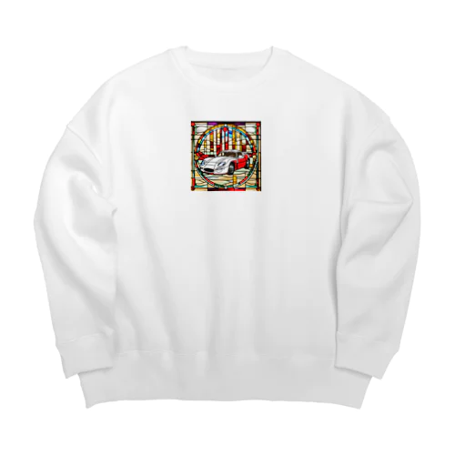 ポルシェ見えへん Big Crew Neck Sweatshirt