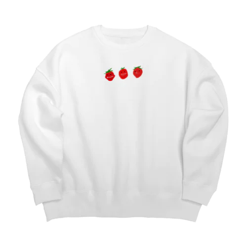 いちごをさけぶいちご Big Crew Neck Sweatshirt