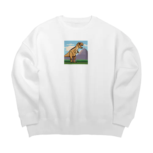 ドット絵　パキケファロサウルス Big Crew Neck Sweatshirt