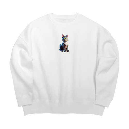 3D猫 Big Crew Neck Sweatshirt