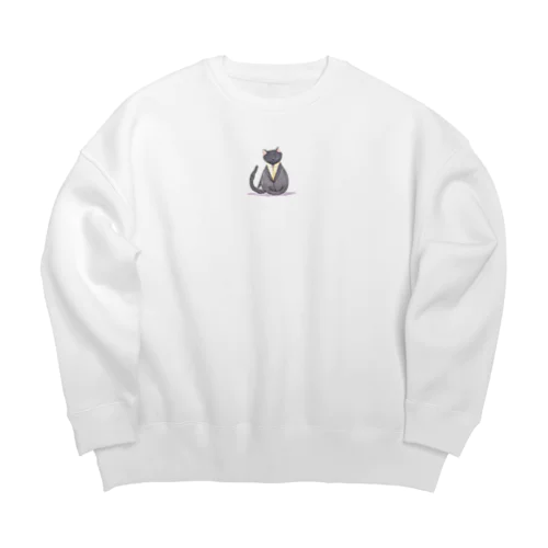 スーツ猫 Big Crew Neck Sweatshirt