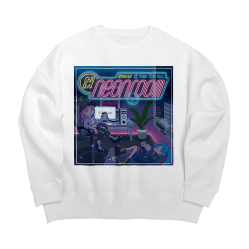 『chillout! neonroom』CoverArt ver. Big Crew Neck Sweatshirt