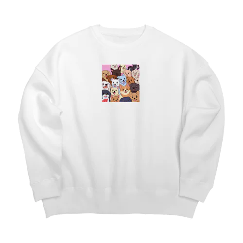 癒しのわんちゃん Big Crew Neck Sweatshirt