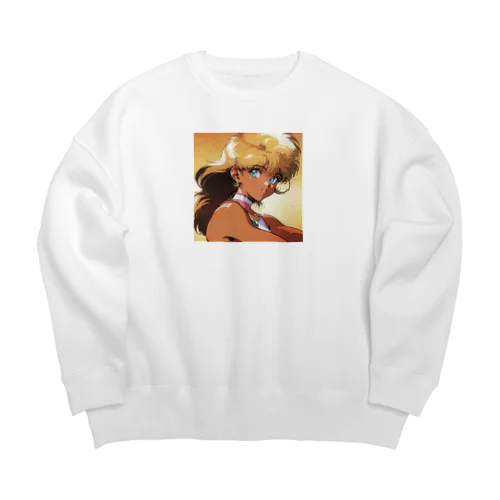 1980s ロングヘアーギャル Big Crew Neck Sweatshirt