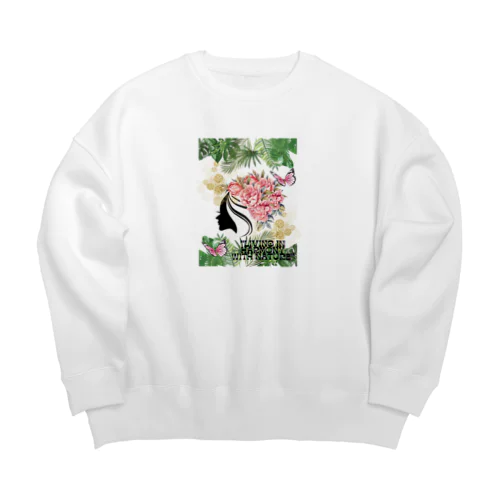 LIVING IN HARMONY WITH NATURE Big Crew Neck Sweatshirt